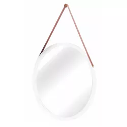 Nástěnné zrcadlo Lemi s bambusovým rámem