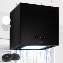 Kronleuchter Smart, digestoř, 40 cm, ostrůvková, 595 m3/h, LED panel, černá