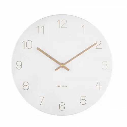 Karlsson 5788WH designové nástěnné hodiny, pr. 30 cm