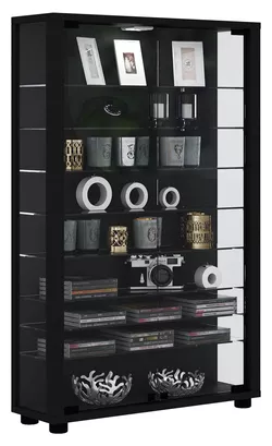 Vitrína lumo mini s led osvětlením, černá
