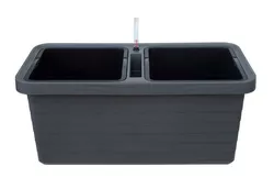 Samozavlažovací truhlík Berberis DUO, antracit, Plastia