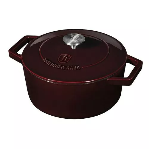 Berlinger Haus Litinový hrnec s poklicí Burgundy Line, 24 cm