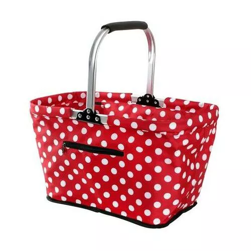 Toro Skládací nákupní košík Dots 48 x 28 x 28 cm