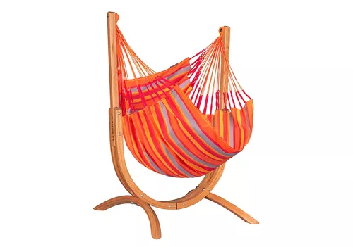 Houpací sedačka se stojanem La Siesta Udine Outdoor, almond