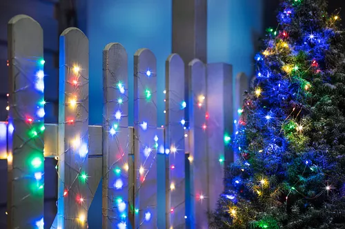Led řetěz kolor, 2x 10 m, 200 led