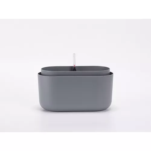Plastia Samozavlažovací truhlík Tolita šedá, 31 x 16 cm