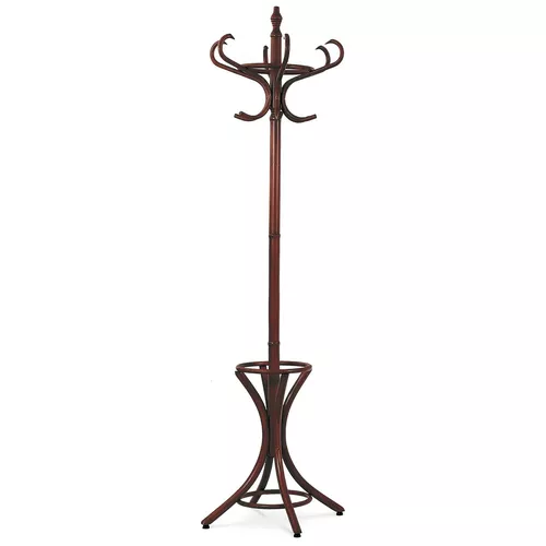 Dřevěný stojanový věšák tmavě hnědá, 52 x 186 cm