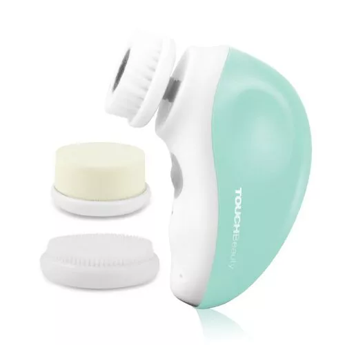 TOUCHBeauty 1387A čistící kartáč na pleť 3v1, zelená