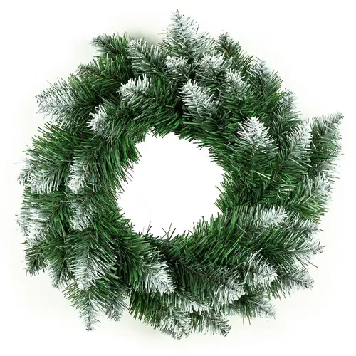 DecoKing Umělý věnec Pola ojíněný, pr. 50 cm
