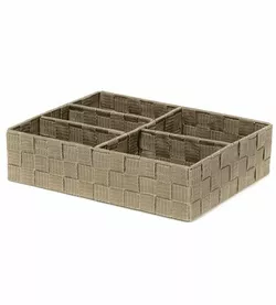 Organizér na prádlo a doplňky Compactor TEX - 5 dílný, 32 x 25 x 8 cm, Taupe (šedo-béžový)