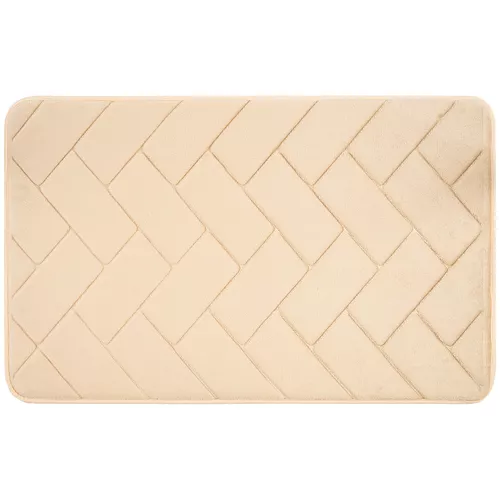 VOPI Koupelnová předložka s paměťovou pěnou Parketa béžová, 50 x 80 cm
