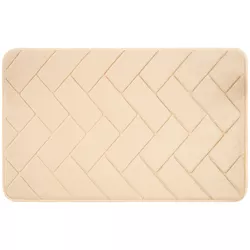 VOPI Koupelnová předložka s paměťovou pěnou Parketa béžová, 50 x 80 cm