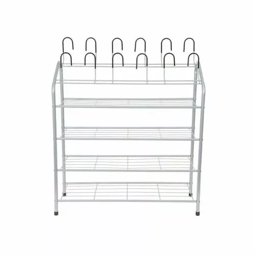 Kovový botník Compactor Harry na 18 párů bot, 69,5 x 27,5 x 88 cm