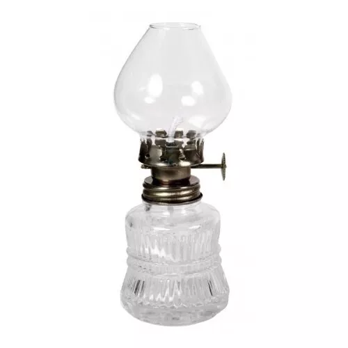 Petrolejová lampa Luna čirá, 14 cm