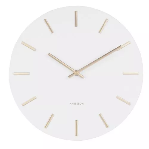Karlsson 5821WH Designové nástěnné hodiny  pr. 30 cm