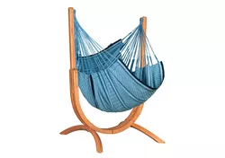 Houpací sedačka se stojanem La Siesta Udine Organic, zebra