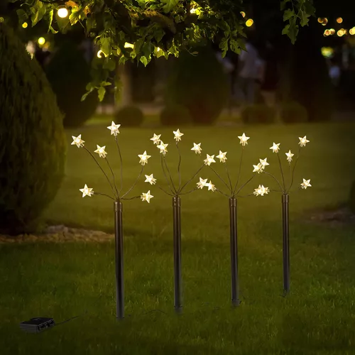 Led zahradní zápich hvězdičky, 4 ks